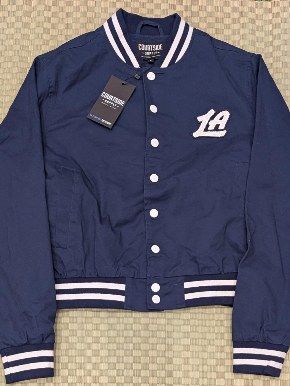 NWT Courtside Supply Los Angeles Clippers Cropped Varsity Jacket Women's Size XS